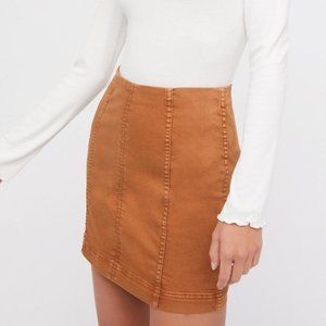 Free People Modern Femme Tan Mini Skirt